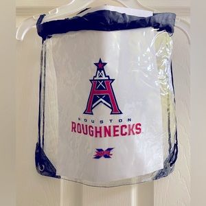 Houston Roughnecks Clear Bag - Drawstring - Stadium Approved - Little Earth
